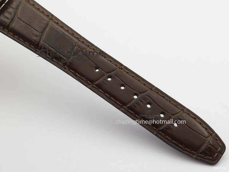 MIROTIME 0513 GoAnywhere Portuguese IW5444 RG White Dial RG Numbers On Brown Leather Strap A 7253